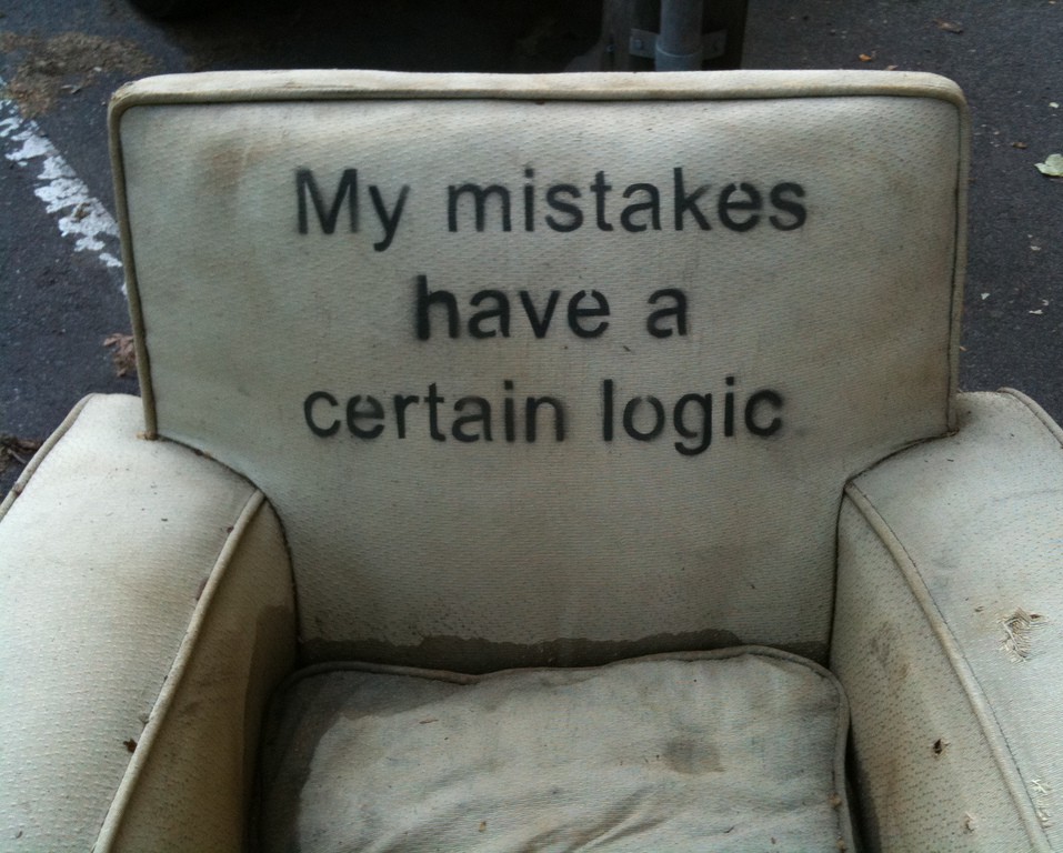 armchair with a quote