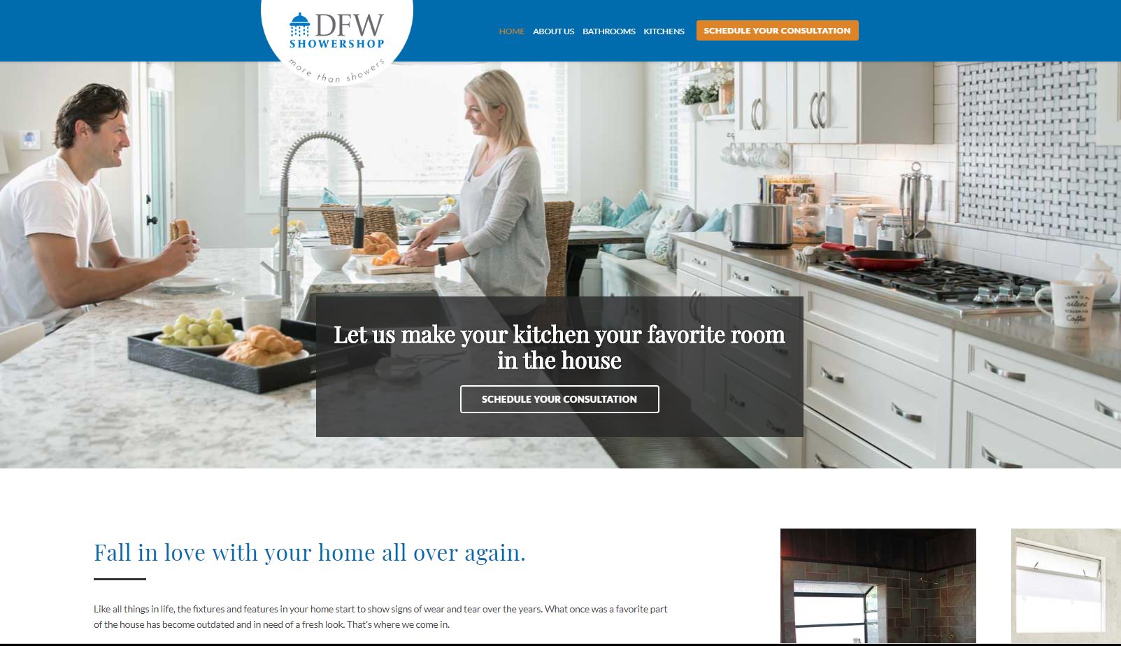 DFW Shower Shop Entices New Customers with their Redesigned Website