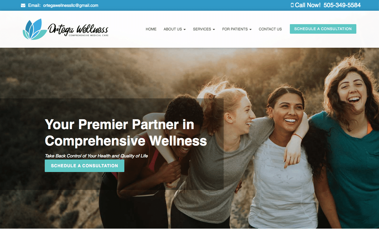 Ortega Wellness Attracts Targeted Patients with Their Updated Website